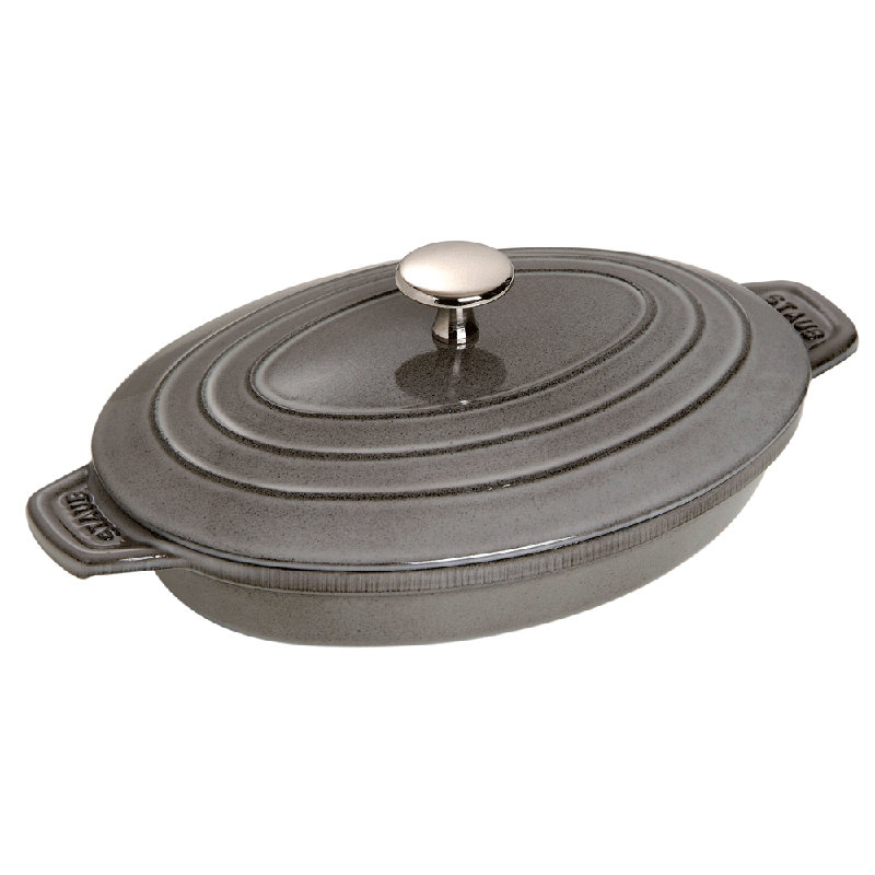 Staub Cast Iron 1 Qt. Oval Braiser with Lid & Reviews Wayfair